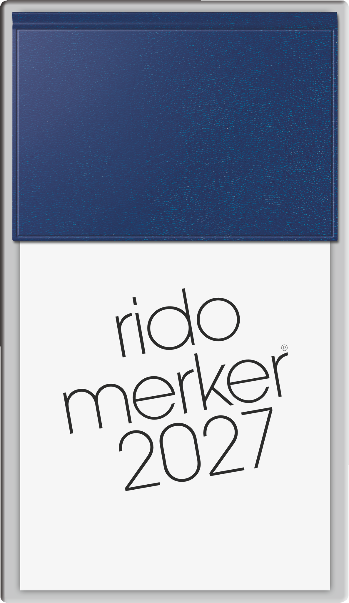 Tischkalender Merker 35003 1S/1T dunkelblau, Ledereinband, 7-21 Uhr, 368