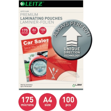 Folientasche LEITZ A4 216X303mm 175my glasklar 100 St/Pack Udt