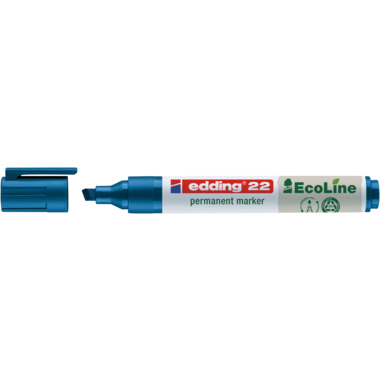Permanentmarker Edding 22 EcoLine blau 1-5mm, Keilspitze