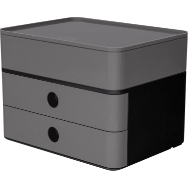 Schubladenbox Allison 1100 granite grey 2 Schübe + Utensilienbox