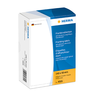 Etikett Herma 4321 140x50mm weiß Frankier
