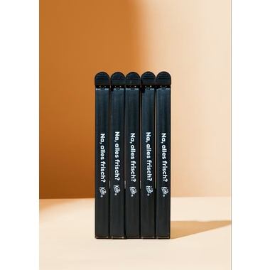 Verschlussclips Koro schwarz 16cm 