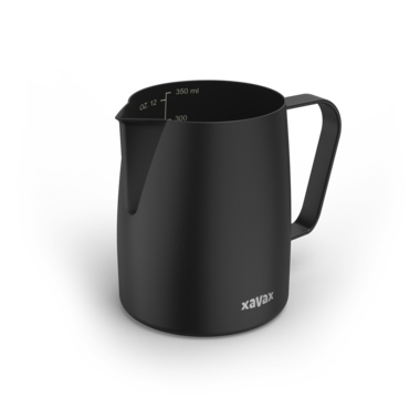 Barista Milchkännchen aus Edelstahl 350ml schwarz-matt