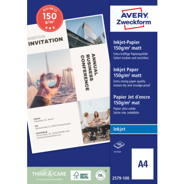 Inkjetpapier Zweckf. 2579 A4 150g 