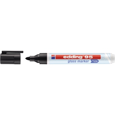 Glasmarker Edding 95 schwarz 2-3mm Rundspitze