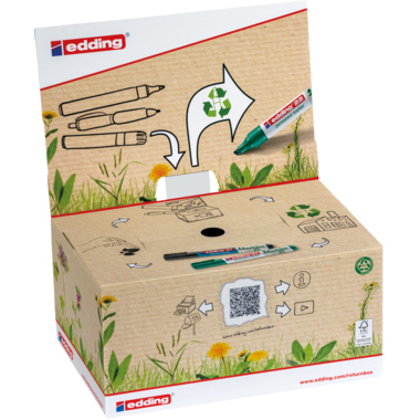 Rücknahmebox edding Recycling GRATIS 59X32X14cm Für Leere Marker