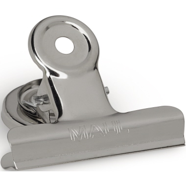 Briefklemmer Maul 2185 50mm breit nickel Klemmweite 20mm, Silber