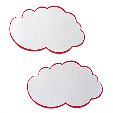 Moderationsk. Franken UMZ WG Wolken weiß Mit Rotem Rand, 37x62cm