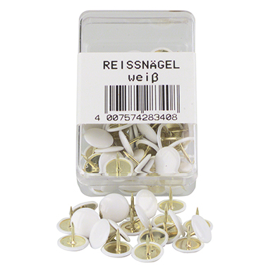 Reissnägel kunststoffüberzogen weiß Ø9mm 100St./Pack
