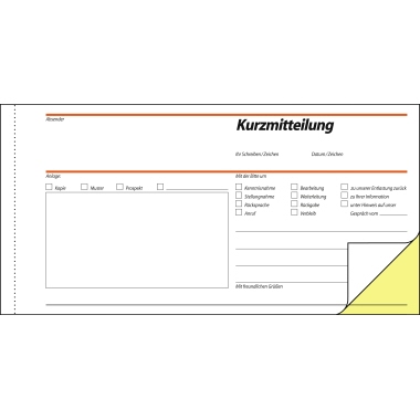 Kurzmitteilung Sigel SD008 1/3 A4 2x40Bl 1/3 Att