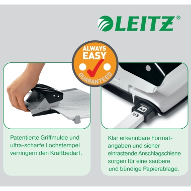 Locher Leitz 5006 NeXXt Style granat rot bis 30 Blatt