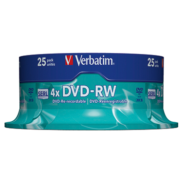 DVD-RW Verbatim 4,7GB 4x 25er Spindel 