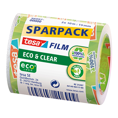 Klebefilm Tesa 56997 10mx15mm 3 Stk transparent EcoLogo & Clear