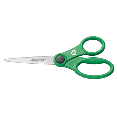 Schere Westcott E-32170 18cm grün Edels. Griff aus 100% Recyling-Kunststoff