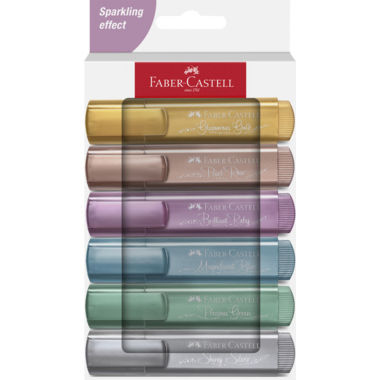 Textmarker Castell Metallic 6er Etui 