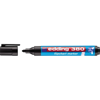 Flipchartmarker Edding 380 schwarz 1,5-3mm, Rundspitze Flipchartmarker Edding 380 schwarz 1,5-3mm, Rundspitze