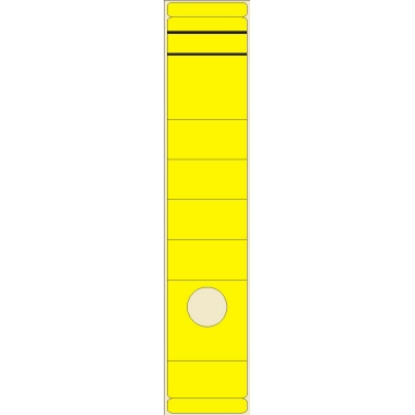 Rückenschild breit/lang gelb 100St. Selbstklebend