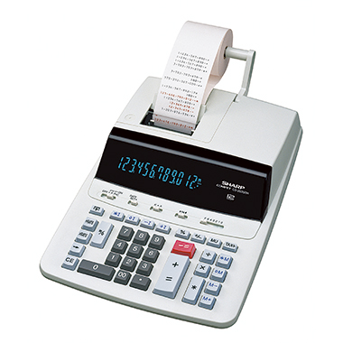 Tischrechner SHARP CS2635RHGYSE weiß 12 stellig, druckend