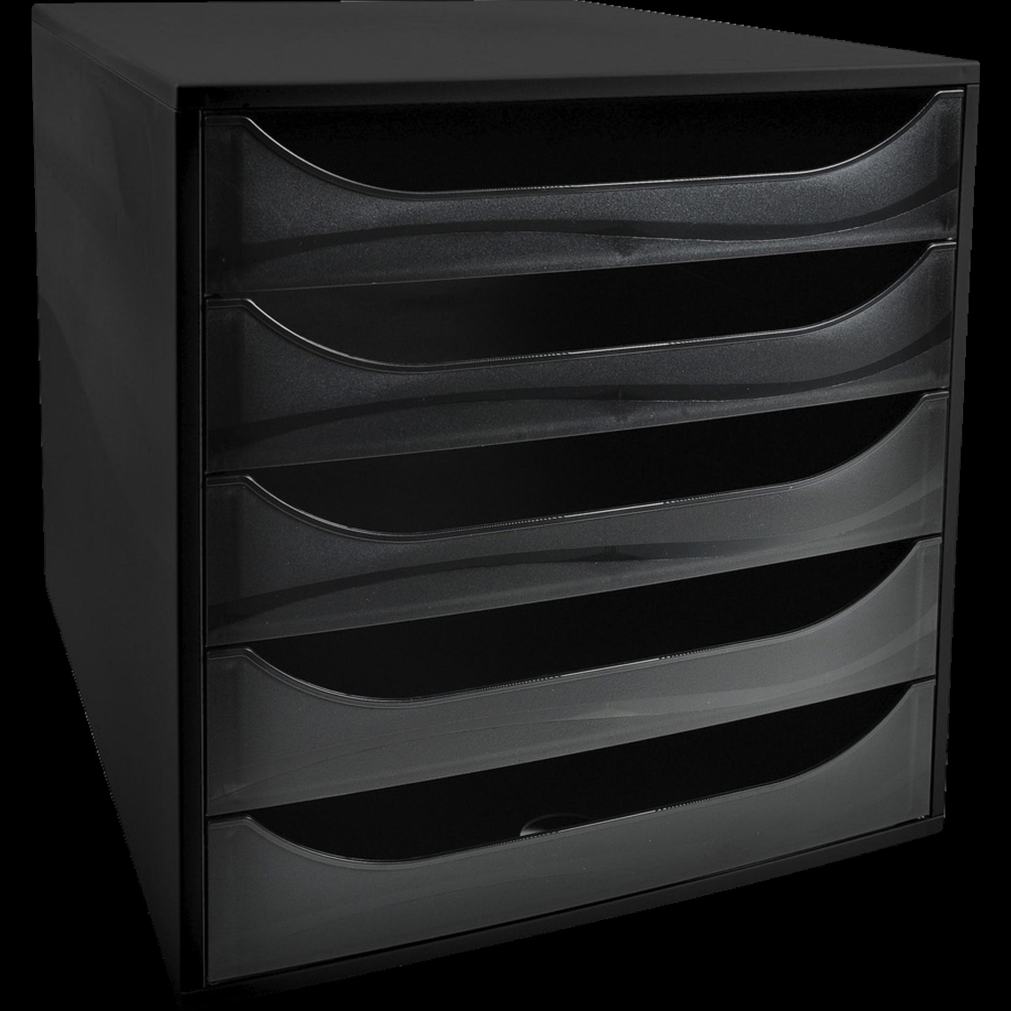 Schubladenbox Exacompta 229014D schwarz 5 Schubladen