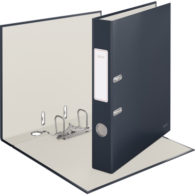 Ordner Leitz 1062 A4 50mm samtgrau Active Cosy 180° Pappe laminiert Pp
