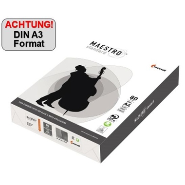 Kopierp. Maestro Standard Plus A3 80g WEIß Pefc Zertifiziert