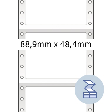 Etikett Herma 8204 88,9x48,4mm weiß Computer, 1bahnig