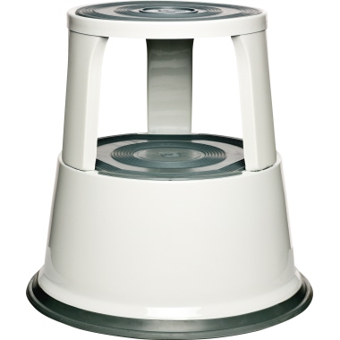 Rollhocker Metall weiss 