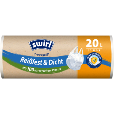 Müllbeutel Swirl 20L m. Griff Antibakteriell