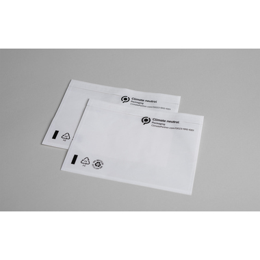 Begleitpapiertasche C6 haftklebend transparent 1.000g