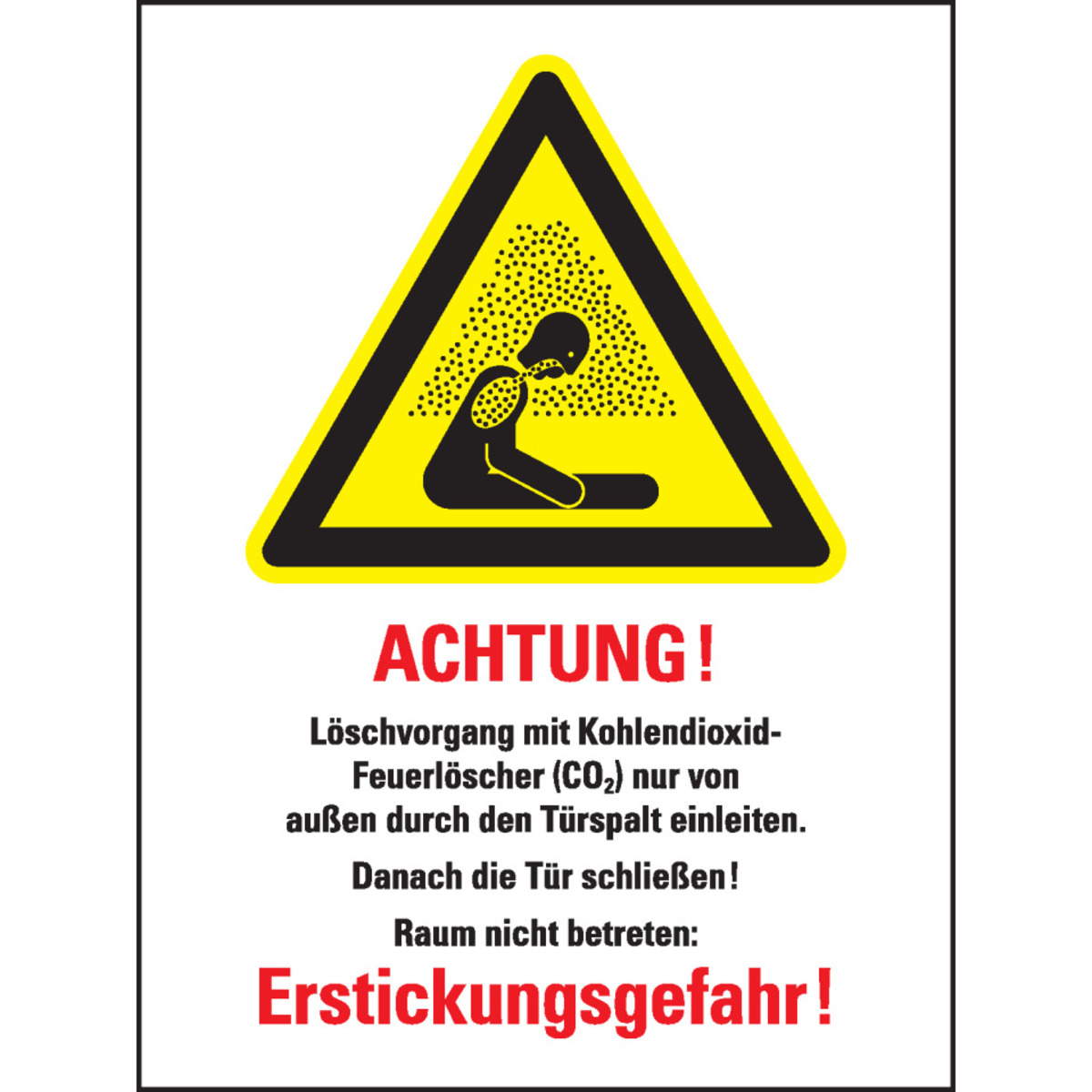 Warn-Kombischild CO2-Feuerlöscher 58145 für Innen- u. begrenzten Außeneinsatz