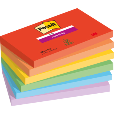 Haftnotiz Post-It 655-6SS-Play 127x76mm 6 St./Pack
