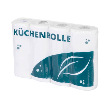 Küchenrollen weiß 3-lagig - 4 Rollen 