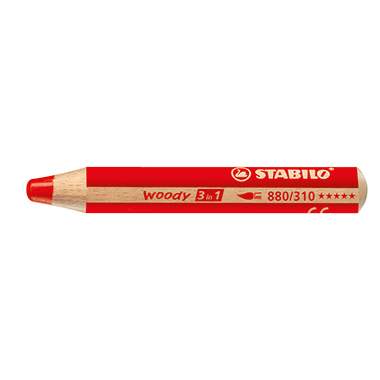 Farbstift Stabilo Woody 880 rot 3 In 1, Buntstift, Wassermalfarbe Und Wa
