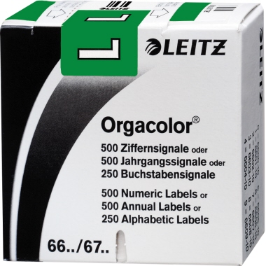 Buchstabensignale Leitz 6621/1 L dgrün Dunkegrün