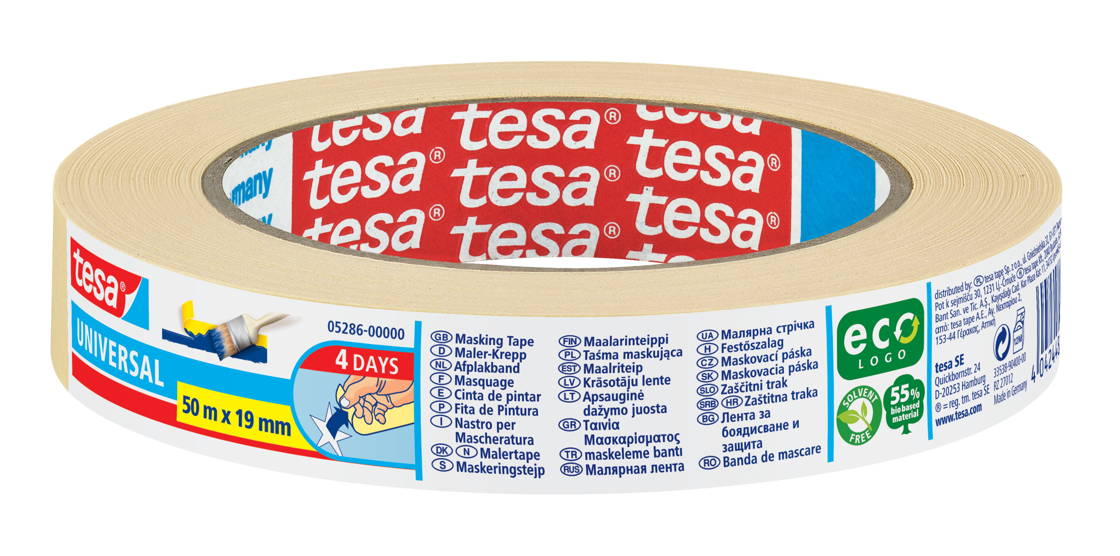 Kreppband Tesa 5286 50mx19mm 