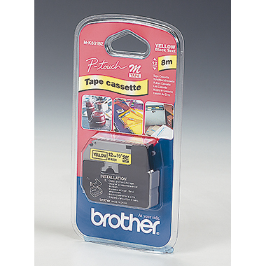 Schriftband Brother MK-631BZ 12mm x 8m schwarz/gelb