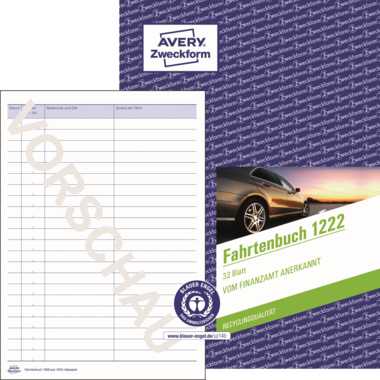 Fahrtenbuch Zweckf. 1222 A5 