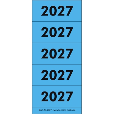 Inhaltsschilder 2027 blau 100 Stück