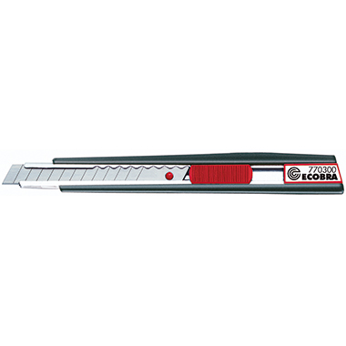 Cutter Ecobra 770300 9mm rot/schwarz Gehäuse & Griffzone Aus Kunststoff, Mit