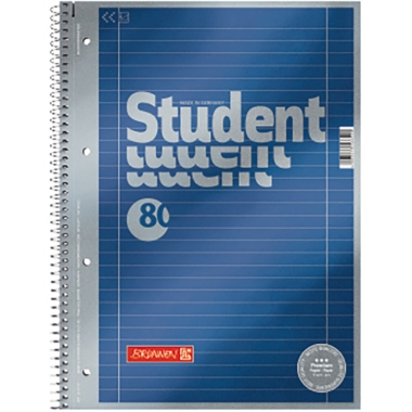 Collegeblock Brunnen 1067127 A4 lin. 27 Premium, m.R innen und außen