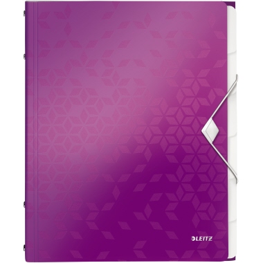Ordungsmappe Leitz WOW 4633 6F violett metallic