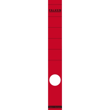 Rückenschild schmal/lang rot 10St. Selbstklebend