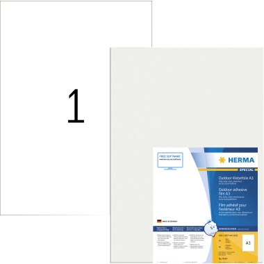 Etikett Herma 9544 297x420mm weiß PE-Folie Outdoor wetterfest