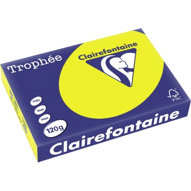 Kopierpapier Clairefontaine 1292C A4 120g kanariengelb 250 Blatt