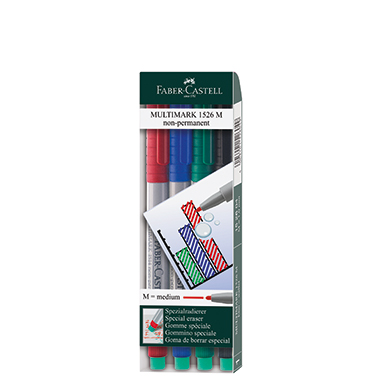 OHP-Marker Castell 1526 M 4er Etui Multimarker non permanent 1,0mm