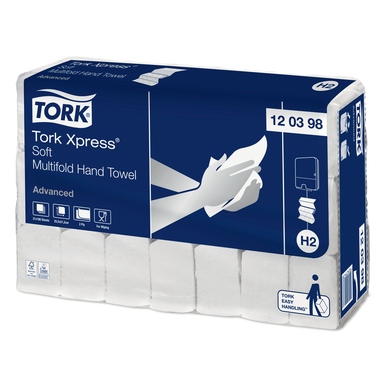 Papierhandt. 21,2x25,6cm 2lag. weiß Tork Xpress® H2 120398 W-Falz