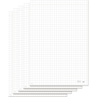 Flipchartblock MU165 kariert/blanco 68x99cm, 20Bl./Block, 5 Block/Pack