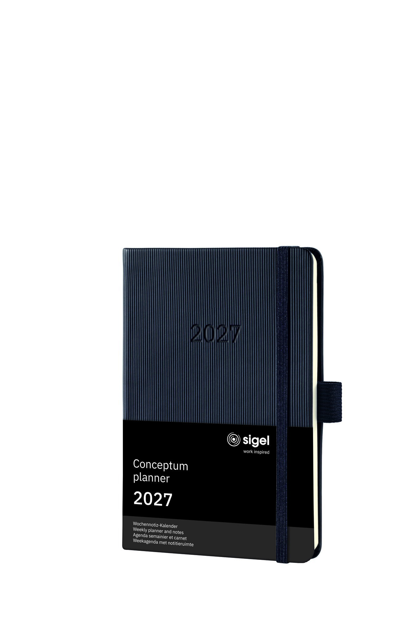 Buchkalender Sigel Conceptum C2715 schw. Din A6 1w/1s Softcover
