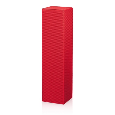 Geschenkkarton 90x90x355mm rot 1er Faltschachtel offene Welle
