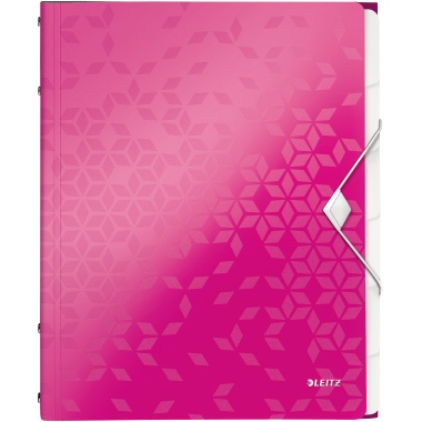 Ordungsmappe Leitz WOW 4633 6F pink metallic